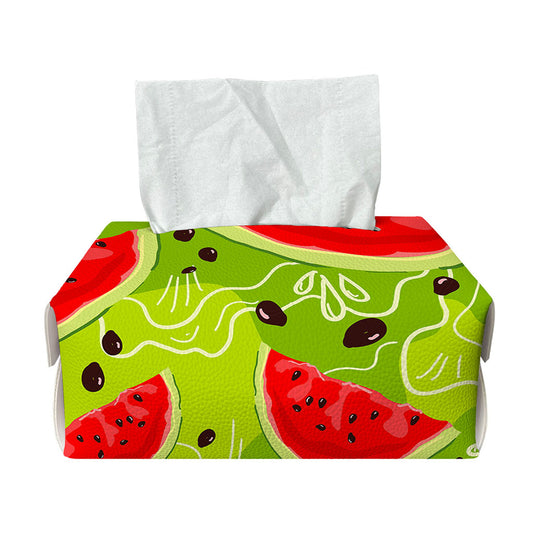 Yummy Watermelon Pieces Pattern Print Rectangle Tissue Box Cover