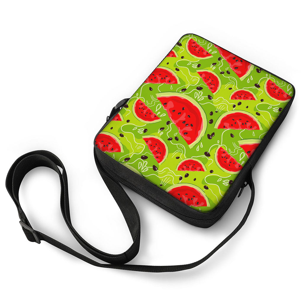 Yummy Watermelon Pieces Pattern Print Rectangular Crossbody Bag