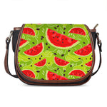 Yummy Watermelon Pieces Pattern Print Saddle Bag