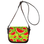 Yummy Watermelon Pieces Pattern Print Saddle Bag