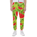Yummy Watermelon Pieces Pattern Print Joggers