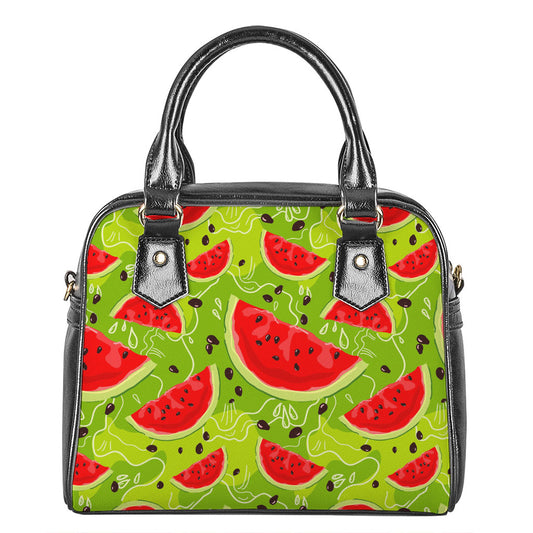 Yummy Watermelon Pieces Pattern Print Shoulder Handbag