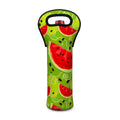 Yummy Watermelon Pieces Pattern Print Single Neoprene Wine Tote