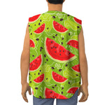 Yummy Watermelon Pieces Pattern Print Sleeveless Baseball Jersey