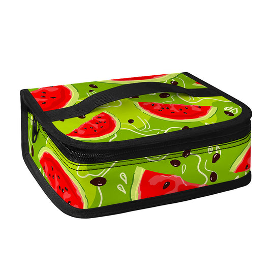 Yummy Watermelon Pieces Pattern Print Small Lunch Bag