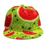 Yummy Watermelon Pieces Pattern Print Snapback Cap