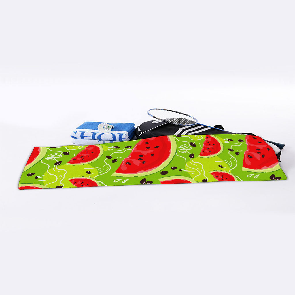 Yummy Watermelon Pieces Pattern Print Sports Towel