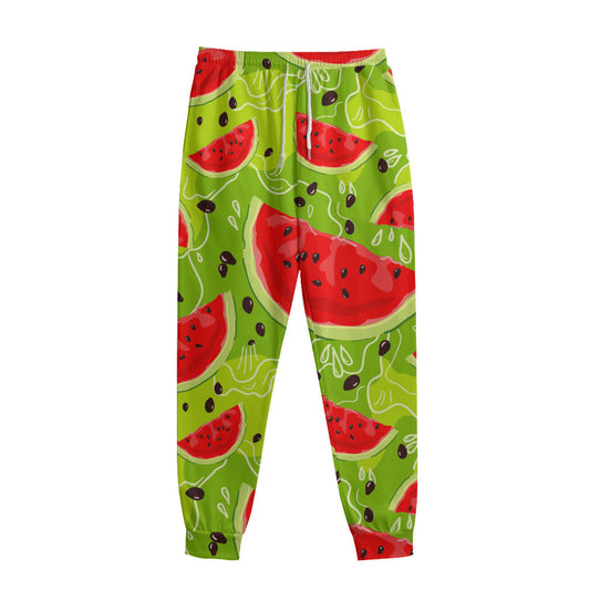 Yummy Watermelon Pieces Pattern Print Sweatpants