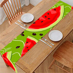 Yummy Watermelon Pieces Pattern Print Table Runner
