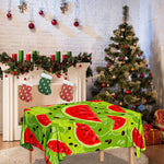 Yummy Watermelon Pieces Pattern Print Tablecloth