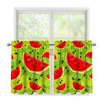 Yummy Watermelon Pieces Pattern Print Tier Curtains