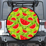 Yummy Watermelon Pieces Pattern Print Tire Cover