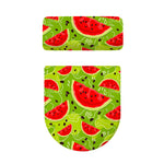 Yummy Watermelon Pieces Pattern Print Toilet Lid And Tank Cover Set