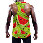 Yummy Watermelon Pieces Pattern Print Training Tank Top
