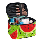 Yummy Watermelon Pieces Pattern Print Travel Makeup Bag
