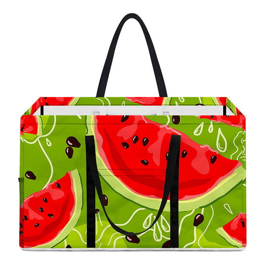 Yummy Watermelon Pieces Pattern Print Utility Tote Bag