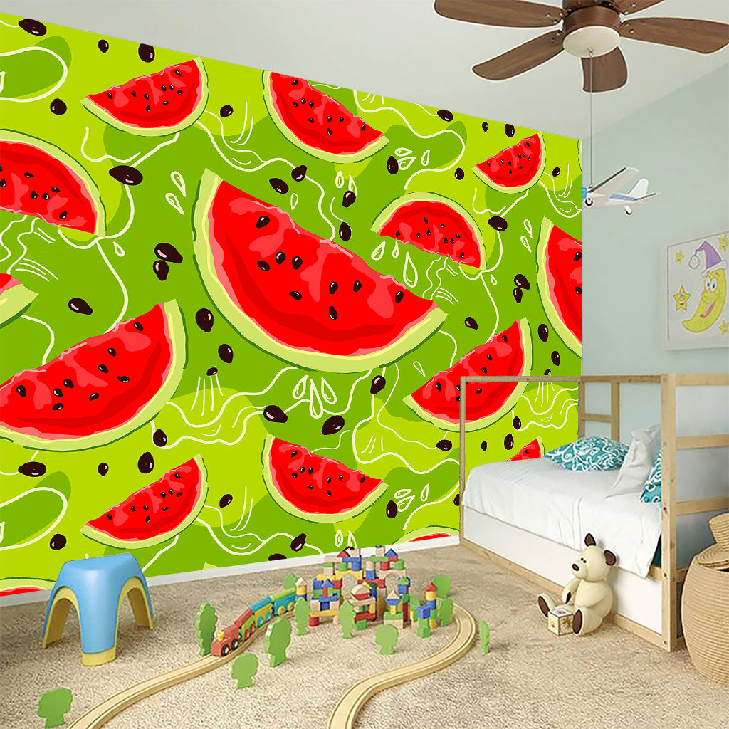 Yummy Watermelon Pieces Pattern Print Wall Sticker