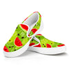 Yummy Watermelon Pieces Pattern Print White Slip On Sneakers