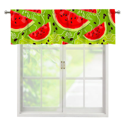 Yummy Watermelon Pieces Pattern Print Window Valance