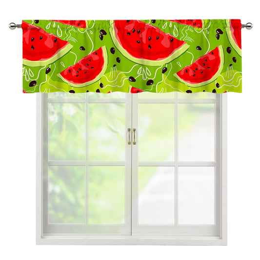 Yummy Watermelon Pieces Pattern Print Window Valance