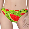 Yummy Watermelon Pieces Pattern Print Women's Thong