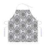 Zentangle Floral Pattern Print Adjustable Apron