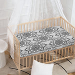Zentangle Floral Pattern Print Baby Crib Sheet