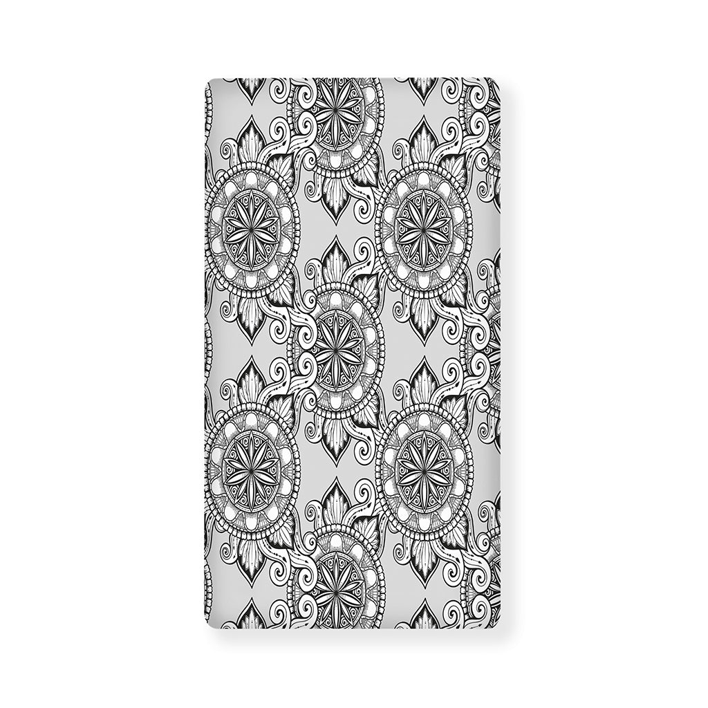 Zentangle Floral Pattern Print Baby Crib Sheet