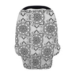 Zentangle Floral Pattern Print Baby Seat Cover