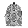 Zentangle Floral Pattern Print School Backpack