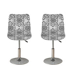 Zentangle Floral Pattern Print Bar Stool Covers