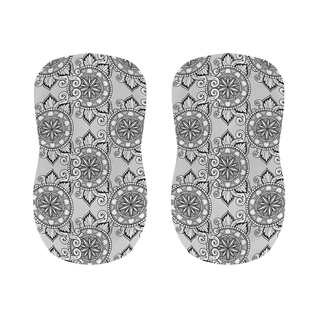 Zentangle Floral Pattern Print Bar Stool Covers