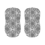 Zentangle Floral Pattern Print Bar Stool Covers