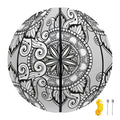 Zentangle Floral Pattern Print Basketball