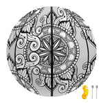 Zentangle Floral Pattern Print Basketball