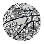 Zentangle Floral Pattern Print Basketball