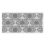 Zentangle Floral Pattern Print Beach Towel