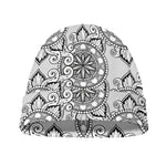 Zentangle Floral Pattern Print Beanie