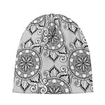 Zentangle Floral Pattern Print Beanie