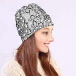 Zentangle Floral Pattern Print Beanie
