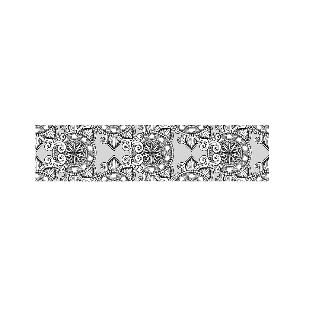 Zentangle Floral Pattern Print Bed Runner