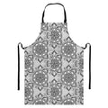 Zentangle Floral Pattern Print Bib Apron With Pocket