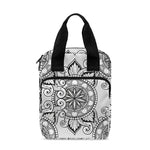 Zentangle Floral Pattern Print Bible Tote Bag