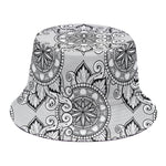 Zentangle Floral Pattern Print Bucket Hat