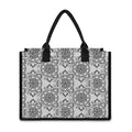 Zentangle Floral Pattern Print Canvas Tote Bag