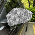 Zentangle Floral Pattern Print Car Side Mirror Covers