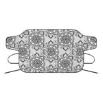 Zentangle Floral Pattern Print Car Windshield Snow Cover