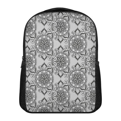 Zentangle Floral Pattern Print Casual Backpack