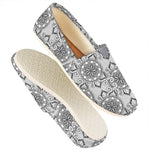 Zentangle Floral Pattern Print Casual Shoes