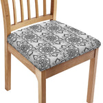 Zentangle Floral Pattern Print Chair Cushion Cover